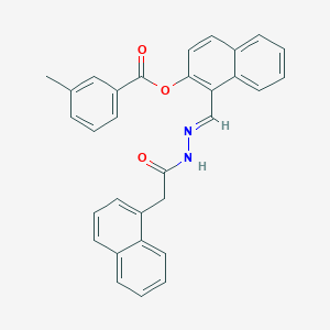 molecular formula C31H24N2O3 B12014851 1-(2-(1-Naphthylacetyl)carbohydrazonoyl)-2-naphthyl 3-methylbenzoate CAS No. 767332-64-9