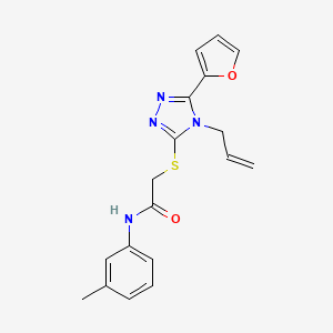 molecular formula C18H18N4O2S B12014864 2-((4-Allyl-5-(2-furyl)-4H-1,2,4-triazol-3-YL)thio)-N-(3-methylphenyl)acetamide CAS No. 573931-16-5