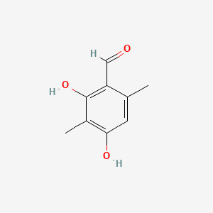 molecular formula C9H10O3 B1201489 2,4-Dihydroxy-3,6-dimethylbenzaldehyde 