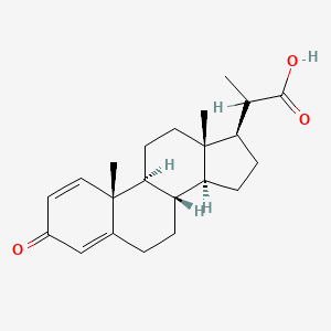 molecular formula C22H30O3 B1201493 3-Oxopregna-1,4-diene-20-carboxylic acid CAS No. 71154-85-3
