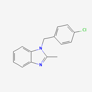 molecular formula C15H13ClN2 B1201505 Chlormidazole CAS No. 3689-76-7
