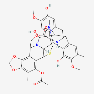 (5,6',12-Trihydroxy-6,7'-dimethoxy-7,21,30-trimethyl-27-oxospiro[17,19,28-trioxa-24-thia-13,30-diazaheptacyclo[12.9.6.13,11.02,13.04,9.015,23.016,20]triaconta-4(9),5,7,15,20,22-hexaene-26,1'-3,4-dihydro-2H-isoquinoline]-22-yl) acetate