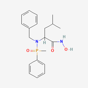 molecular formula C20H27N2O3P B1201515 N-Hydroxy-2-[(methylphenylphosphinyl)benzylamino]-4-methylpentanamide 