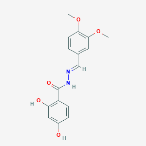molecular formula C16H16N2O5 B12015190 N'-(3,4-Dimethoxybenzylidene)-2,4-dihydroxybenzohydrazide CAS No. 393538-00-6