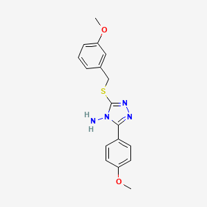 molecular formula C17H18N4O2S B12015194 3-((3-Methoxybenzyl)thio)-5-(4-methoxyphenyl)-4H-1,2,4-triazol-4-amine CAS No. 573697-24-2