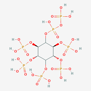 molecular formula C6H19O27P7 B120152 (1r,2R,3S,4s,5R,6S)-2,3,4,5,6-pentakis(phosphonooxy)cyclohexyl trihydrogen diphosphate CAS No. 149714-25-0