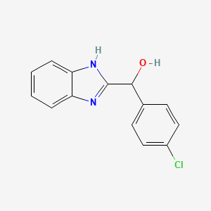 molecular formula C14H11ClN2O B1201530 (1H-Benzo[d]imidazol-2-yl)(4-chlorophenyl)methanol CAS No. 5028-38-6