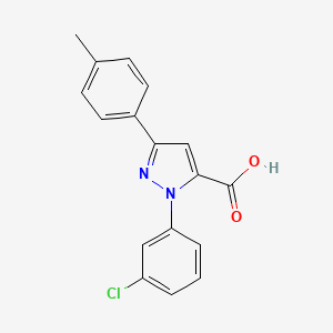 molecular formula C17H13ClN2O2 B12015341 1-(3-Chlorophenyl)-3-P-tolyl-1H-pyrazole-5-carboxylic acid CAS No. 618102-21-9