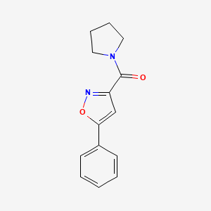 molecular formula C14H14N2O2 B1201535 (5-Phenyl-3-isoxazolyl)-(1-pyrrolidinyl)methanone 