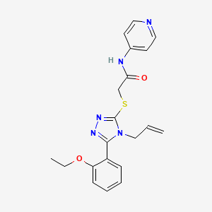molecular formula C20H21N5O2S B12015514 2-((4-Allyl-5-(2-ethoxyphenyl)-4H-1,2,4-triazol-3-yl)thio)-N-(pyridin-4-yl)acetamide CAS No. 618441-17-1