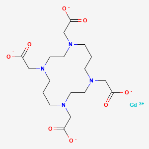 molecular formula C18H28GdN4O8- B1201558 Gadolinium 1,4,8,11-tetraazacyclotetradecane-N,N',N'',N'''-tetraacetic acid CAS No. 117652-04-7