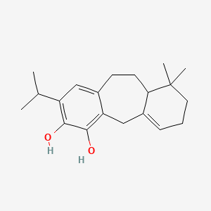 molecular formula C20H28O2 B1201560 8-Isopropyl-1,1-dimethyl-2,3,5,10,11,11a-hexahydro-1H-dibenzo[a,d]cycloheptene-6,7-diol-, (11aS)- 