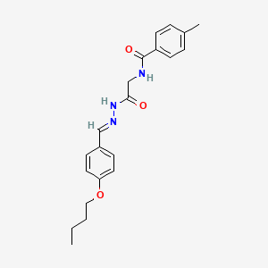 molecular formula C21H25N3O3 B12015601 N-(2-(2-(4-Butoxybenzylidene)hydrazino)-2-oxoethyl)-4-methylbenzamide CAS No. 767335-50-2