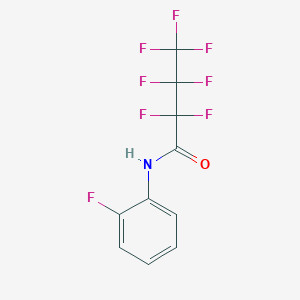 molecular formula C10H5F8NO B1201562 Heptafluorobutanamide, N-(2-fluorophenyl)- 
