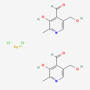 molecular formula C16H18Cl2N2O6Pd B1201570 Palladium, dichlorobispyridoxal- CAS No. 84206-78-0