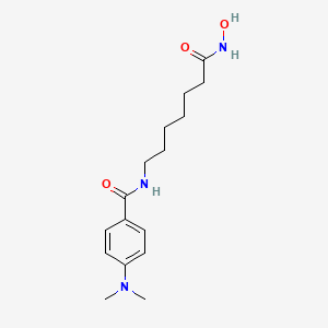 molecular formula C16H25N3O3 B1201579 4-(Dimethylamino)-n-[7-(hydroxyamino)-7-oxoheptyl]benzamide CAS No. 251456-60-7