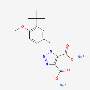 molecular formula C16H17N3Na2O5 B12015804 Sodium 1-(3-(tert-butyl)-4-methoxybenzyl)-1H-1,2,3-triazole-4,5-dicarboxylate CAS No. 764652-73-5