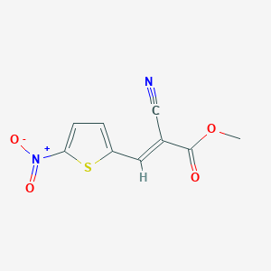 molecular formula C9H6N2O4S B12015906 methyl (2E)-2-cyano-3-(5-nitro-2-thienyl)-2-propenoate 
