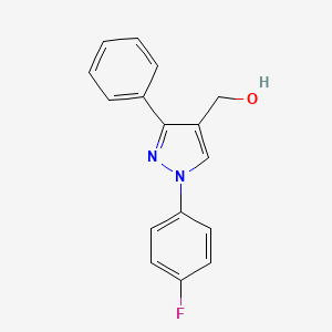 molecular formula C16H13FN2O B12015989 (1-(4-Fluorophenyl)-3-phenyl-1H-pyrazol-4-YL)methanol 