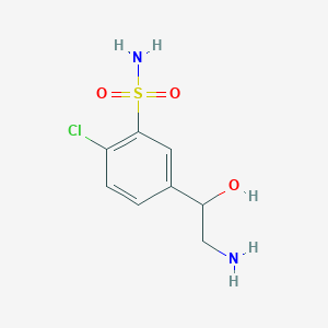 Benzenesulfonamide, 5-(2-amino-1-hydroxyethyl)-2-chloro-