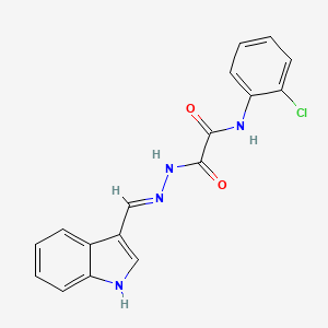 molecular formula C17H13ClN4O2 B12016009 N-(2-Chlorophenyl)-2-(2-(1H-indol-3-ylmethylene)hydrazino)-2-oxoacetamide CAS No. 767314-21-6