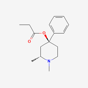 molecular formula C16H23NO2 B1201601 [(2R,4S)-1,2-dimethyl-4-phenylpiperidin-4-yl] propanoate CAS No. 32204-69-6