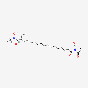{2-[18-(2,5-Dioxopyrrolidin-1-yl)-18-oxooctadecan-3-yl]-4,4-dimethyl-1,3-oxazolidin-3-yl}oxidanyl