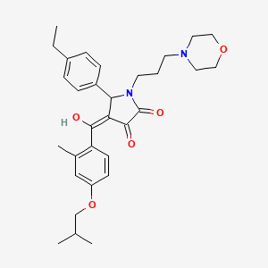 molecular formula C31H40N2O5 B12016183 5-(4-ethylphenyl)-3-hydroxy-4-(4-isobutoxy-2-methylbenzoyl)-1-[3-(4-morpholinyl)propyl]-1,5-dihydro-2H-pyrrol-2-one 