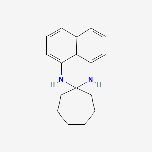 molecular formula C17H20N2 B1201623 Spiro[1,3-dihydroperimidine-2,1'-cycloheptane] 