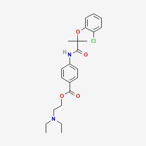 4-((2-(Chlorophenoxy)-2-methyl-1-oxopropyl)amino)benzoic acid 2-(diethylamino)ethyl ester