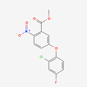 molecular formula C14H9ClFNO5 B1201632 Methyl 5-(2-chloro-4-fluorophenoxy)-2-nitrobenzoate CAS No. 51282-69-0