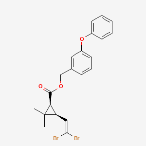 molecular formula C21H20Br2O3 B1201634 (3-phenoxyphenyl)methyl (1S,3S)-3-(2,2-dibromoethenyl)-2,2-dimethylcyclopropane-1-carboxylate CAS No. 55700-98-6
