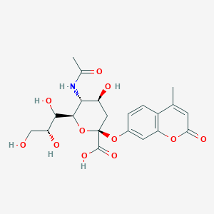 (2s,4s,5r,6r)-5-Acetamido-4-hydroxy-2-(4-methyl-2-oxo-chromen-7-yl)oxy-6-[(2r)-1,2,3-trihydroxypropyl]tetrahydropyran-2-carboxylic acid