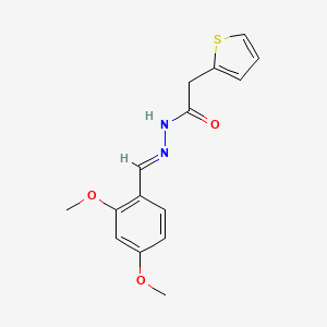 molecular formula C15H16N2O3S B12016498 N'-[(E)-(2,4-dimethoxyphenyl)methylidene]-2-(2-thienyl)acetohydrazide 