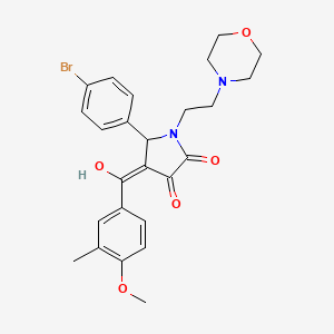 molecular formula C25H27BrN2O5 B12016519 5-(4-Bromophenyl)-3-hydroxy-4-(4-methoxy-3-methylbenzoyl)-1-(2-(4-morpholinyl)ethyl)-1,5-dihydro-2H-pyrrol-2-one CAS No. 500274-62-4