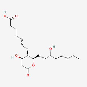 molecular formula C20H30O6 B1201657 7-[(2R,3S,4S)-4-hydroxy-2-(3-hydroxyocta-1,5-dienyl)-6-oxooxan-3-yl]hept-5-enoic acid 