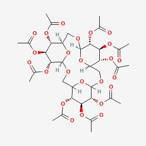 molecular formula C36H48O24 B1201661 O-Glucopyranosyl(1-6)(3) 1,6''-anhydride nonaacetate CAS No. 96399-51-8