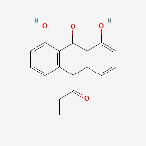molecular formula C17H14O4 B1201663 10-Propionyl dithranol CAS No. 75464-10-7