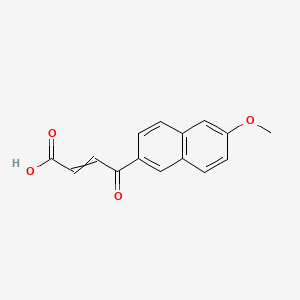 molecular formula C15H12O4 B1201670 2-Butenoic acid,4-(6-methoxy-2-naphthalenyl)-4-oxo-, (2E)- 