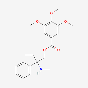 Benzoic acid, 3,4,5-trimethoxy-, 2-(methylamino)-2-phenylbutyl ester