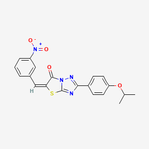 molecular formula C20H16N4O4S B12016799 (5E)-2-(4-isopropoxyphenyl)-5-(3-nitrobenzylidene)[1,3]thiazolo[3,2-b][1,2,4]triazol-6(5H)-one CAS No. 369399-61-1