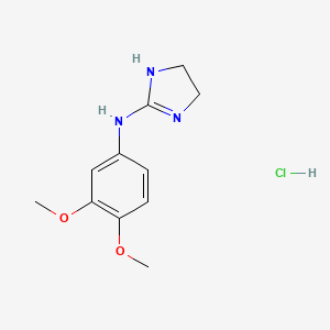 1H-Imidazol-2-amine, N-(3,4-dimethoxyphenyl)-4,5-dihydro-, monohydrochloride