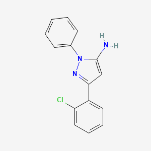 molecular formula C15H12ClN3 B12016824 3-(2-Chlorophenyl)-1-phenyl-1H-pyrazol-5-ylamine CAS No. 618092-68-5
