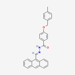 molecular formula C30H24N2O2 B12016874 N'-(9-Anthrylmethylene)-4-((4-methylbenzyl)oxy)benzohydrazide CAS No. 599169-03-6