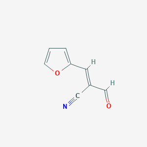 molecular formula C8H5NO2 B12016884 2-Formyl-3-(2-furyl)acrylonitrile 