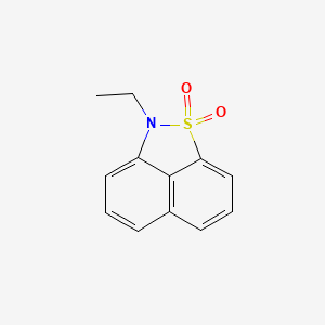 molecular formula C12H11NO2S B1201693 2-Ethyl-2H-naphtho[1,8-cd]isothiazole 1,1-dioxide 