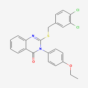 molecular formula C23H18Cl2N2O2S B12016932 2-((3,4-Dichlorobenzyl)thio)-3-(4-ethoxyphenyl)-4(3H)-quinazolinone CAS No. 572885-94-0