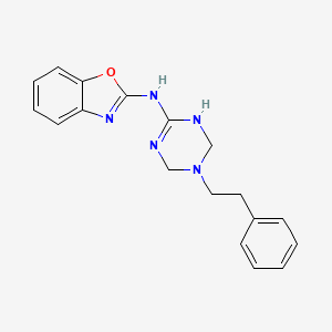 N-[3-(2-phenylethyl)-2,4-dihydro-1H-1,3,5-triazin-6-yl]-1,3-benzoxazol-2-amine
