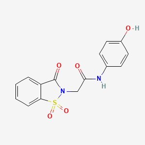 1,2-Benzisothiazole-2(3H)-acetamide, N-(4-hydroxyphenyl)-3-oxo-, 1,1-dioxide