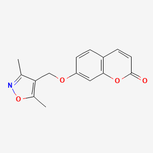 molecular formula C15H13NO4 B1201698 7-[(3,5-Dimethyl-4-isoxazolyl)methoxy]-1-benzopyran-2-one CAS No. 4094-97-7
